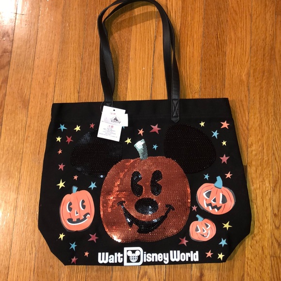 Disney Handbags - Walt Disney Halloween Pumpkin black canvas bag